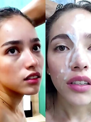 Just Got Bust On Her Face